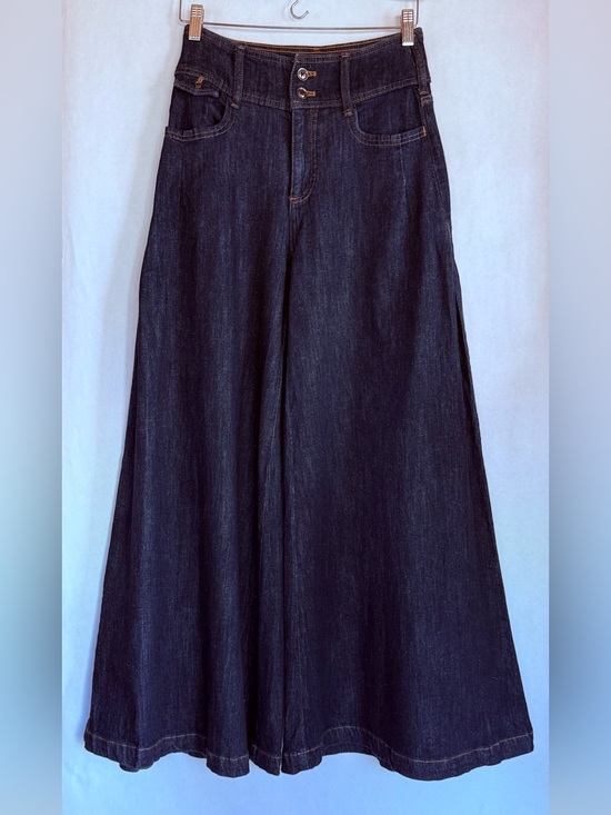 Pilcro Denim - Pilcro Wide-Leg Dark Indigo Jeans